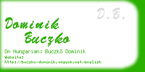 dominik buczko business card