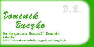 dominik buczko business card